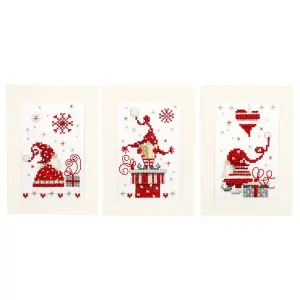 Sale Stickpackung Karte Weihnachtswichtel 3-er Pack