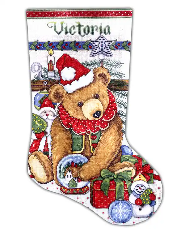 Bestpreis Stickpackung Strumpf Teddybär