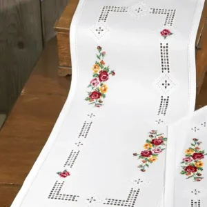 Abverkauf Hardangerläufer Farbenstarke Rosen groß