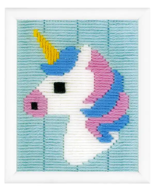 Handgefertigt Langstich Einhorn