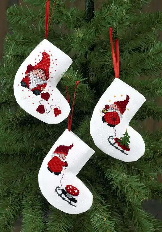 Top-Angebot Stickpackung Weihnachtsstrumpf Wichtel 3-er Pack