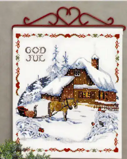 Knallerangebot Wandbehang Pferd mit Schlitten