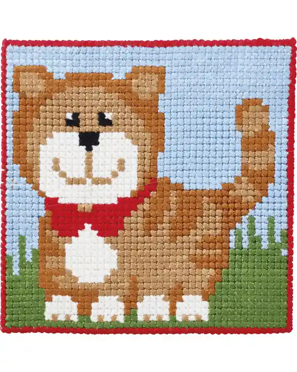 Rabatt Stickpackung Straminbild Katze