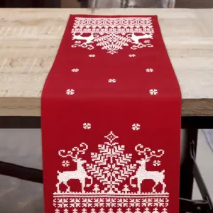 Stickpackung Tischläufer Klassische Weihnachten Rabatt