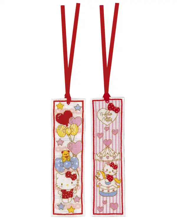 Neue Ware Stickpackung Lesezeichen Hello Kitty 2-er Pack