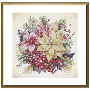 Abverkauf Stickpackung Bild Weihnachten Blumen