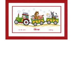 Abverkauf Bild Traktor mit Tieren