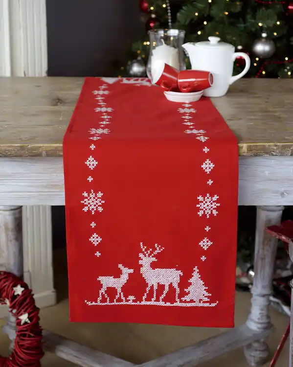 Gratis Versand Stickpackung Läufer Rentiere