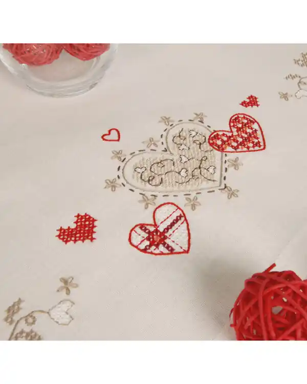 Stickpackung Tischdecke Herzlich Highlight