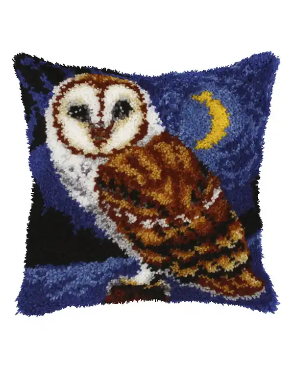 Stickpackung Knüpfkissen Eule Neue Kollektion