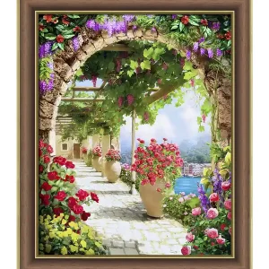 Diamond Painting Terrasse Handgefertigt