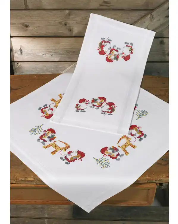 Stickpackung Mitteldecke Wichtel Expressversand