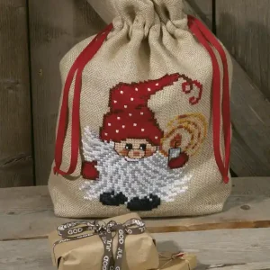 Stickpackung Weihnachtsgeschenkesack Weihnachtswichtel mit Licht Neuheit