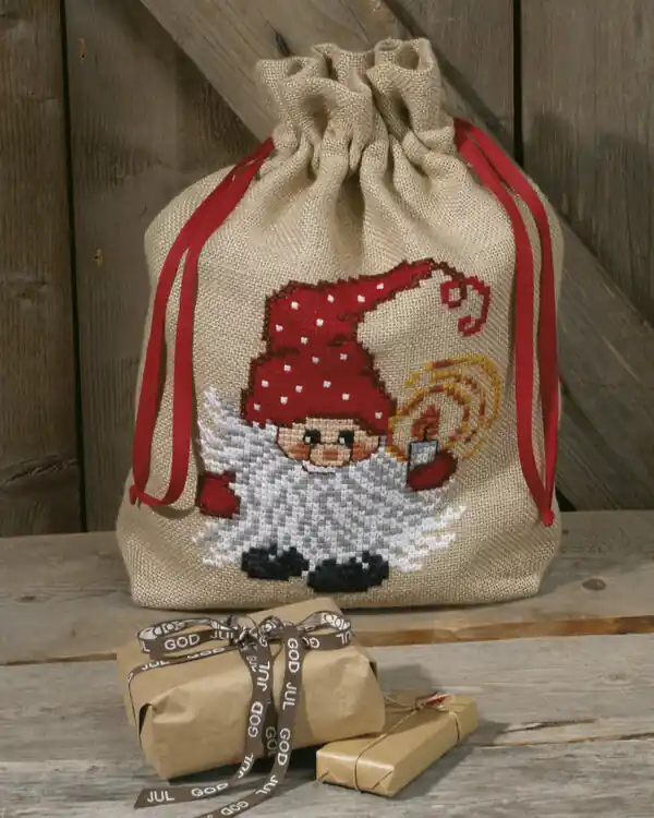 Stickpackung Weihnachtsgeschenkesack Weihnachtswichtel mit Licht Neuheit