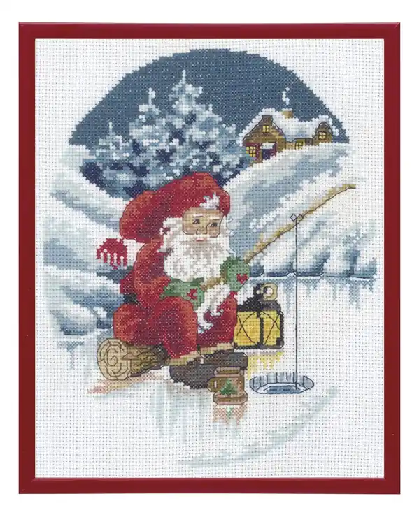 Stickpackung Bild Wichtel beim Fischen Sonderaktion