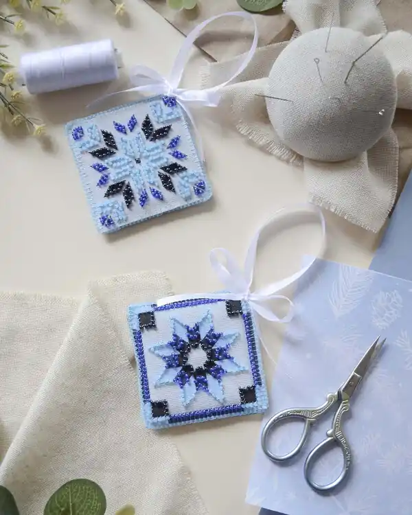 Perlenstickerei Winterklänge 2-er Pack Echt