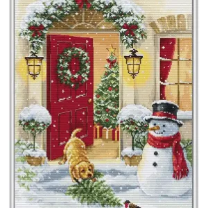 Abverkauf Stickpackung Bild Welpenweihnachtsspaß