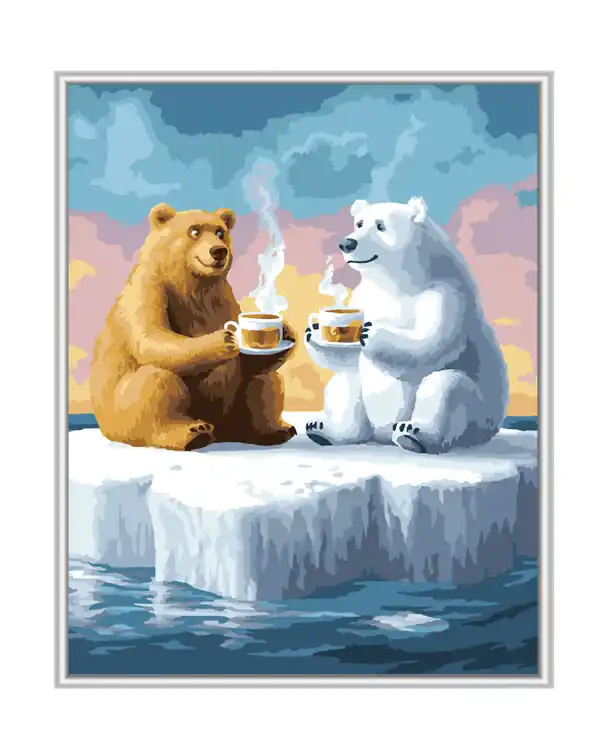 Echt Paint by numbers Ein warmes Gespräch