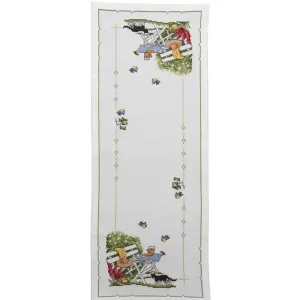 Stickpackung Tischläufer Kaffeepause im Freien Billig