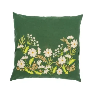 Stickpackung Kissen Weiße Blumen Ab Werk