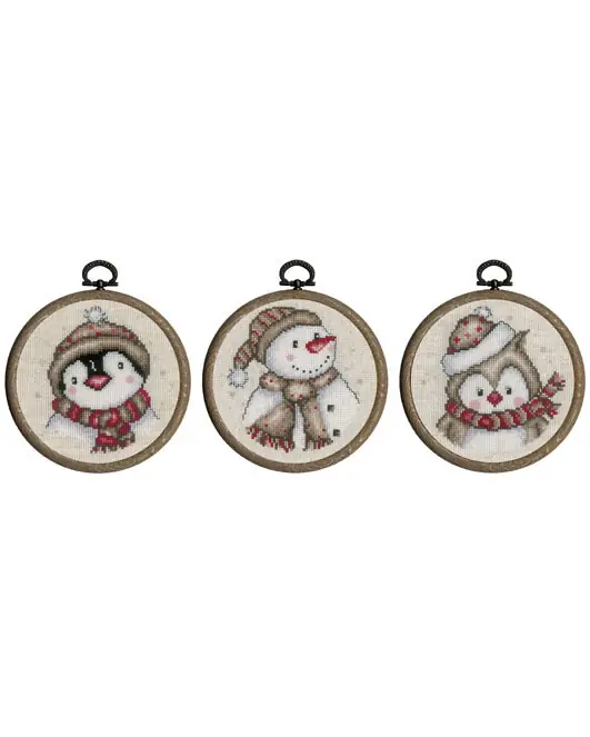 Echt Stickpackung Bild Pinguine 3-er Pack