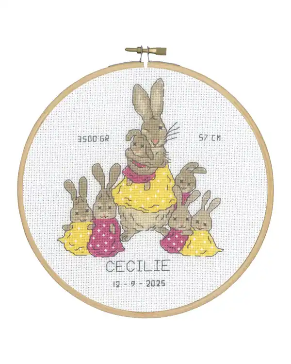 Begrenztes Angebot Stickpackung Flexibild Hasenfamilie