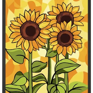 Expressversand Paint by numbers Sonnenblumen