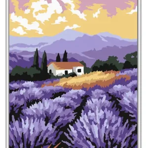 Zertifiziert Paint by numbers Lavendellandschaft