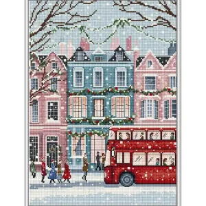 Expressversand Stickpackung Bild Schneefall in London