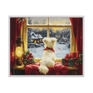 Echt Stickpackung Bild In Erwartung des Schnees