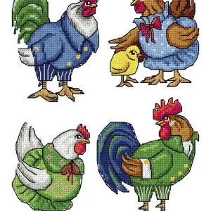 Plastic Canvas Hähne 4-er Pack Preis Gesenkt