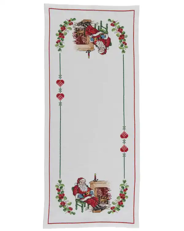 Stickpackung Tischläufer Weihnachtsmann Markenware