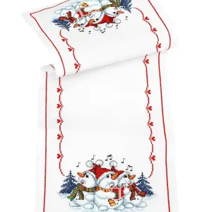 Stickpackung Tischläufer Schneemänner Neue Kollektion