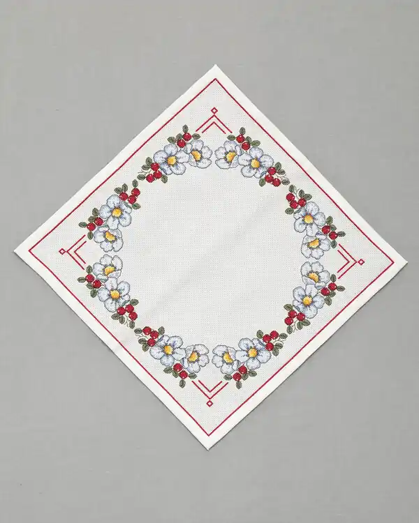 Stickpackung Tischdecke mit Weihnachtsfarben Heute Kaufen