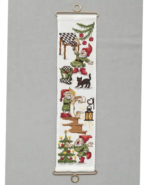 Stickpackung Miniwandbehang Weihnachtsmann und die Katze Direkt Vom Hersteller