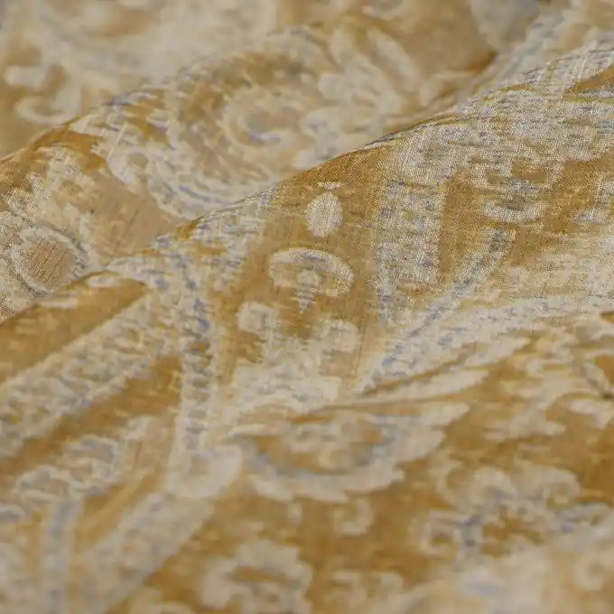 Echt Schleierstoff Ocker