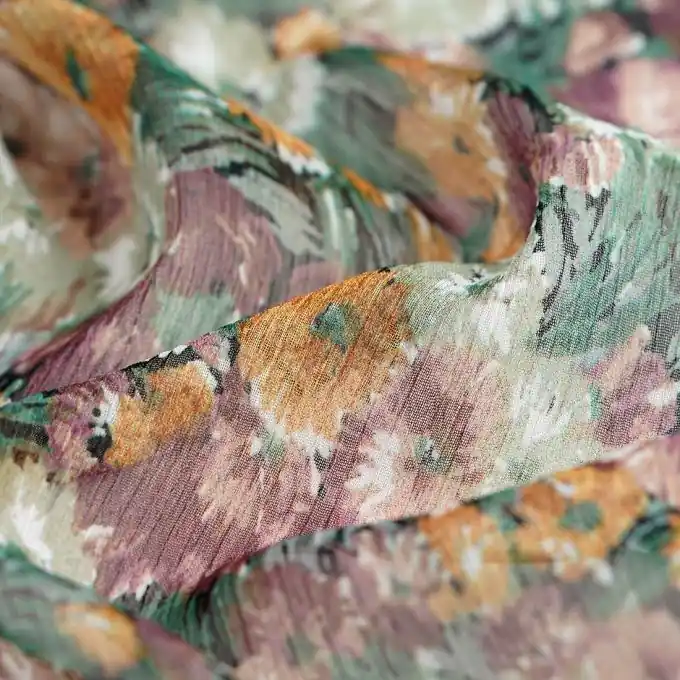 Neu Schleierstoff Blumen