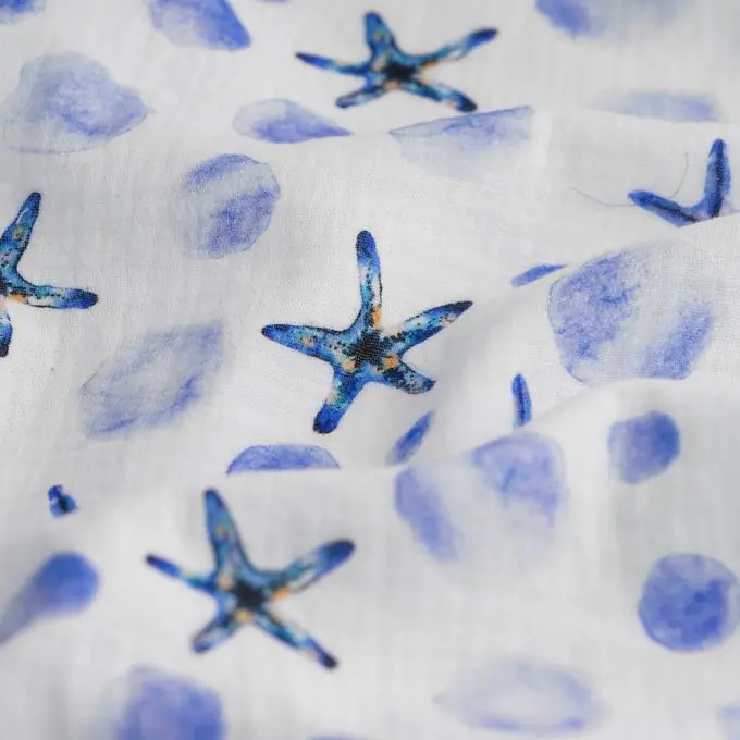 Direkt Vom Hersteller Doppelte Gaze Seesterne Blau