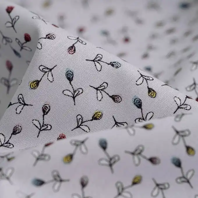 Popeline Baumwolle Floral Blassblau Top-Angebot