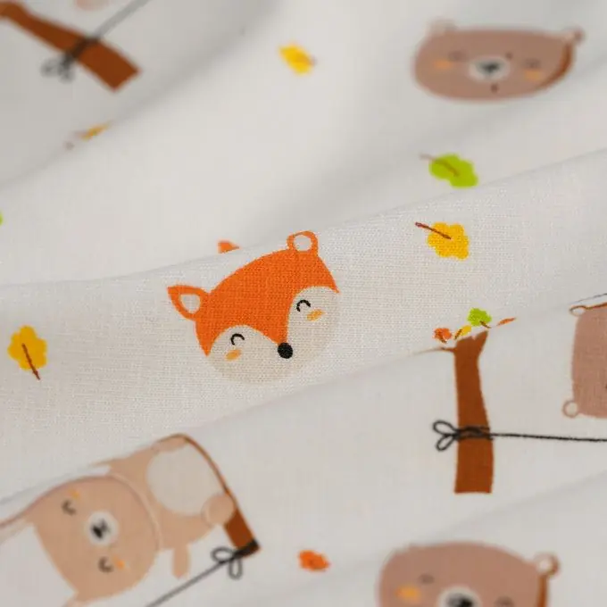 Sonderangebot Baumwolljersey Wald Weiß