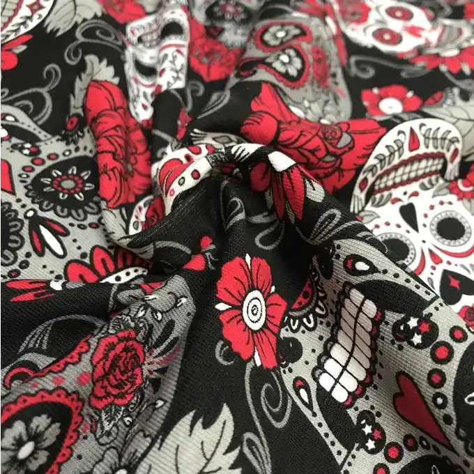 Meistverkauft Jersey Baumwolle El Crane Schwarz