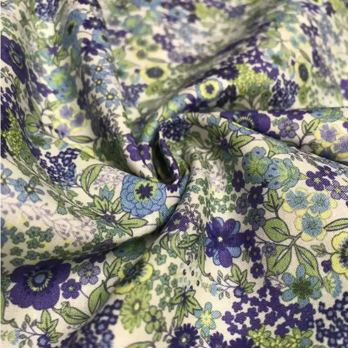 Gleich Bestellen Batist Blumen flieder/ecru