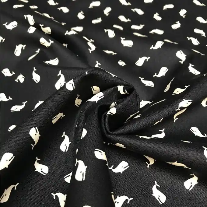 Wochenendangebot Popeline Baumwolle Wale Nachtblau