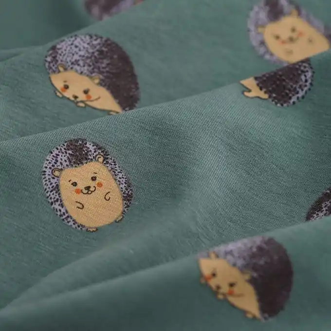 Baumwolljersey Igel Khaki Versand Am Gleichen Tag