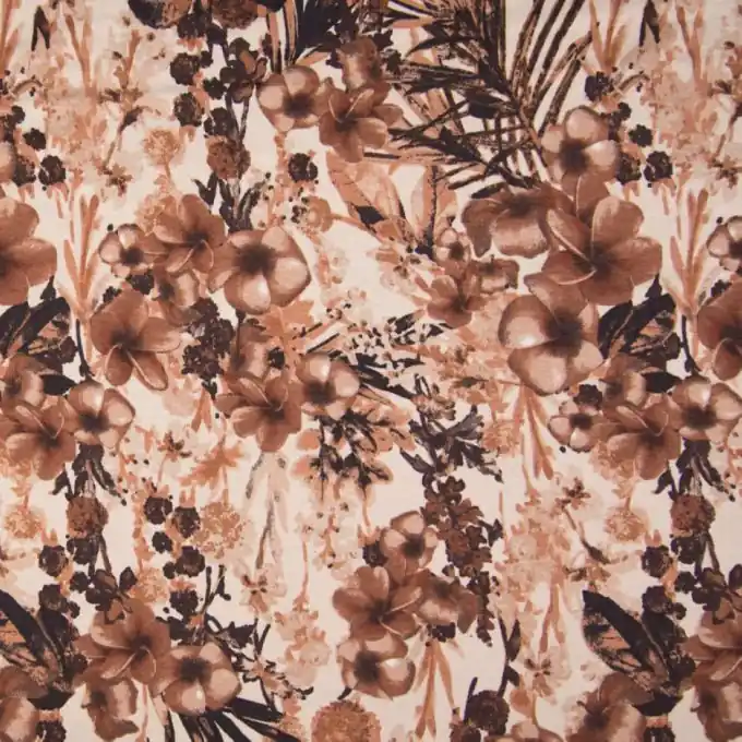 Markenprodukt Jersey Viskose Vegetation Altrosa