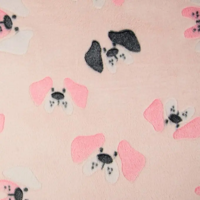 Kostenloser Rückversand Alpenfleece Hundekopf Rosa