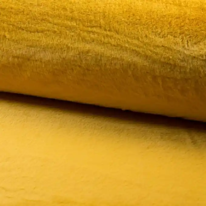 Kunstpelz Senfgelb Highlight