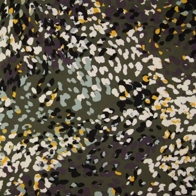 Jersey Viskose Tarnmuster Khaki Saisonangebot