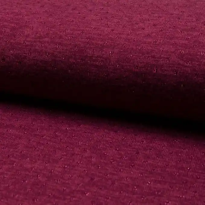 Schneller Versand Jersey Punkte Lurex Himbeerrot meliert