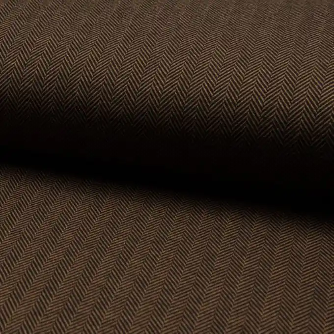 Jacquard Viskose Stretch Zickzack/Streifen Schwarz/Ocker Meistverkauft